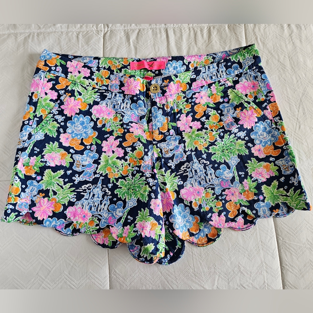 Lilly Pulitzer Floral Women Shorts - Navy, Pink, Green, Orange